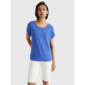 Tommy Hilfiger dámské modré tričko - S (C6M)